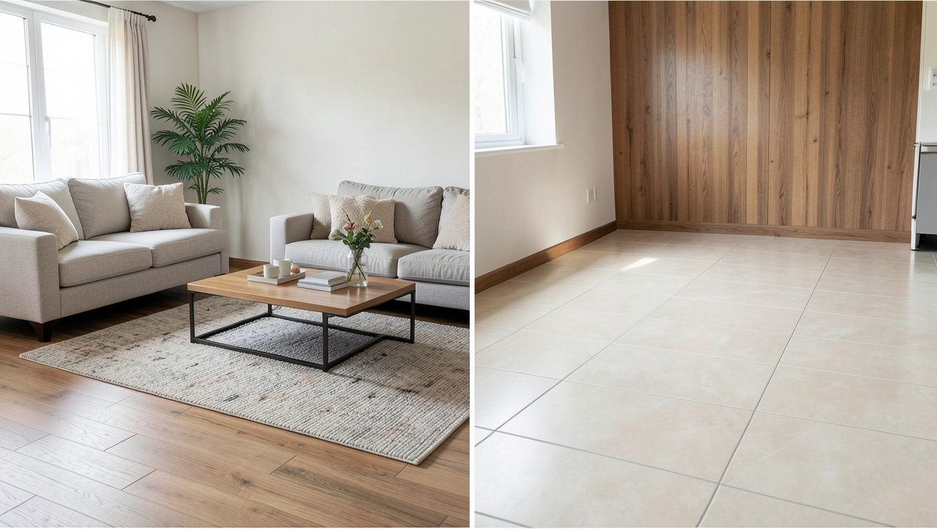 Panele czy płytki w salonie