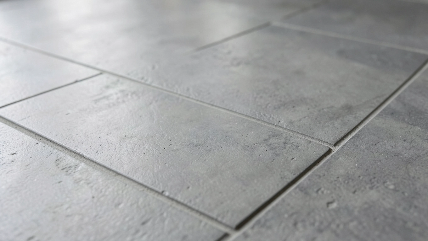 Panele podłogowe szare z fugą