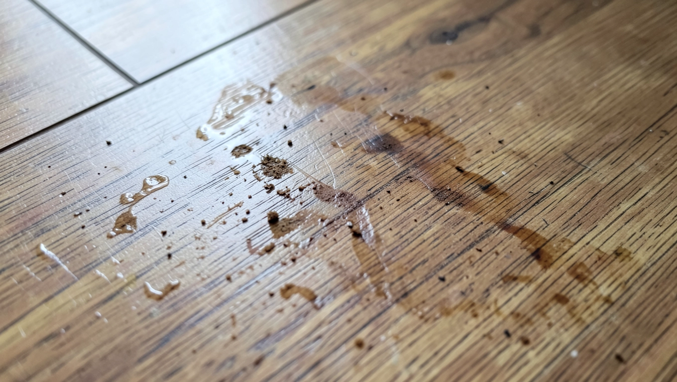 Plamy na panelach podłogowych