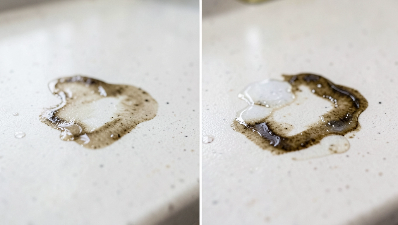 Plamy od markera z laminatu