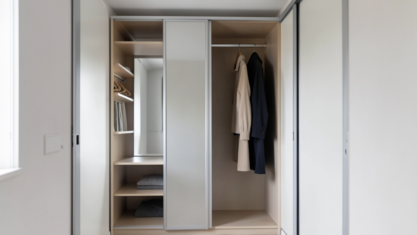 Płytka szafa do sypialni