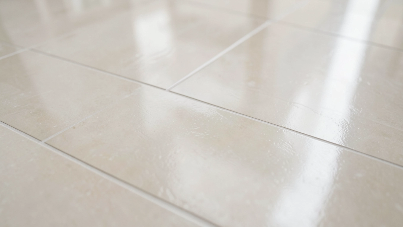 Płytki podłogowe beżowe z połyskiem