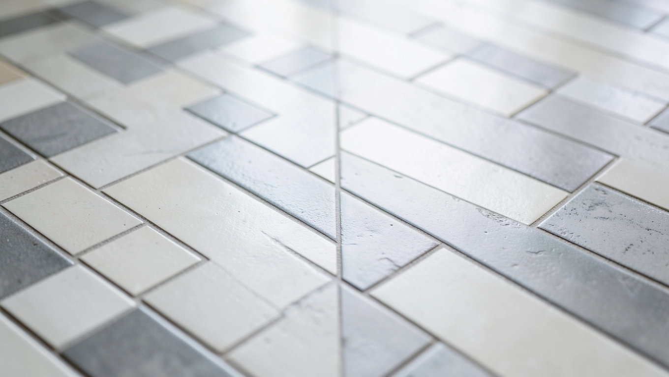 Płytki ułożone w jodełkę