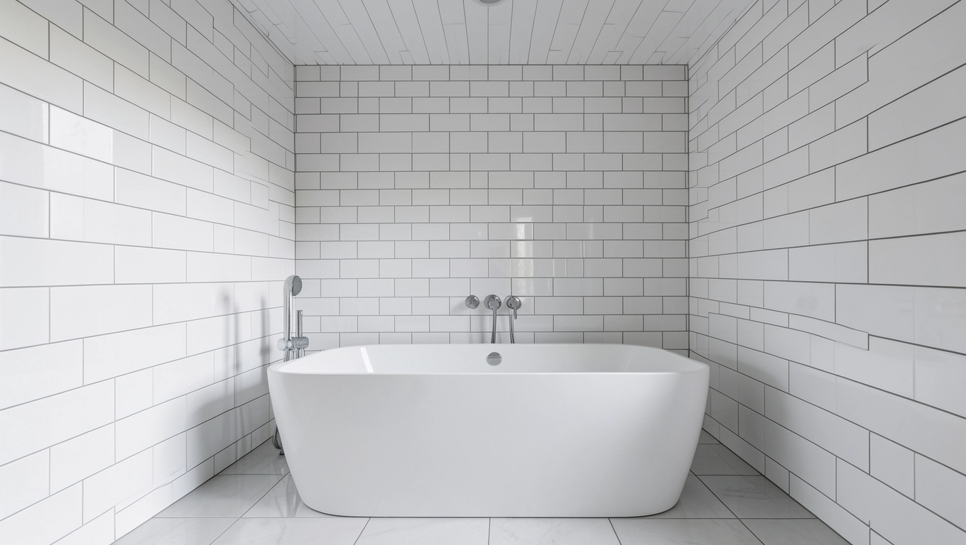 Płytki w łazience do sufitu czy nie