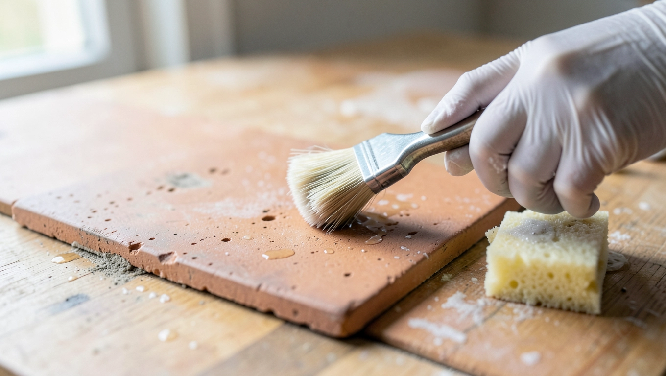 Przygotowanie powierzchni terakoty przed malowaniem