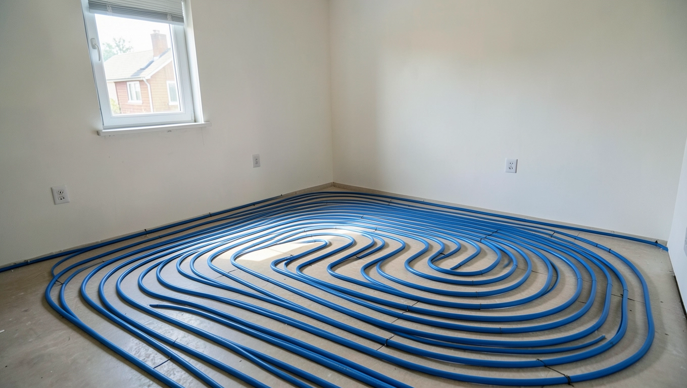 Salon 20 m2 ile pętli podłogówki