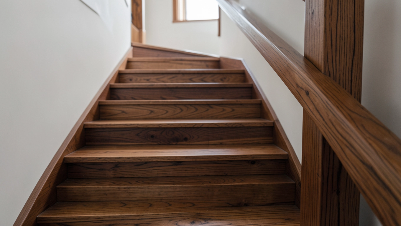 Schody drewniane z lamelami