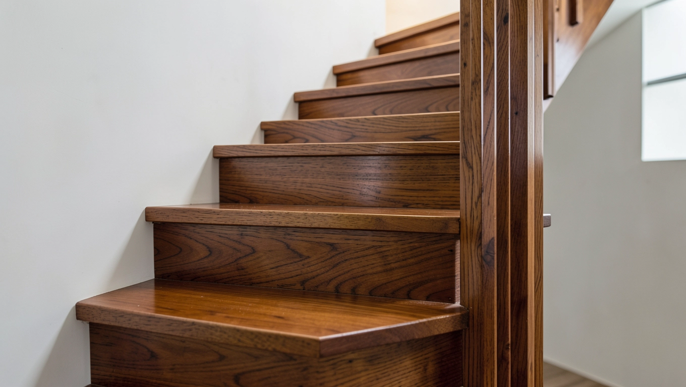 Schody drewniane z podstopniami