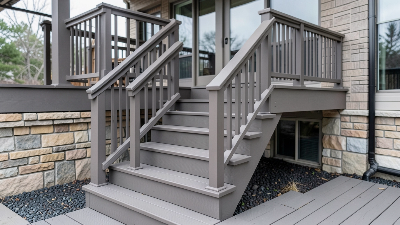 Schody tarasowe z deski kompozytowej