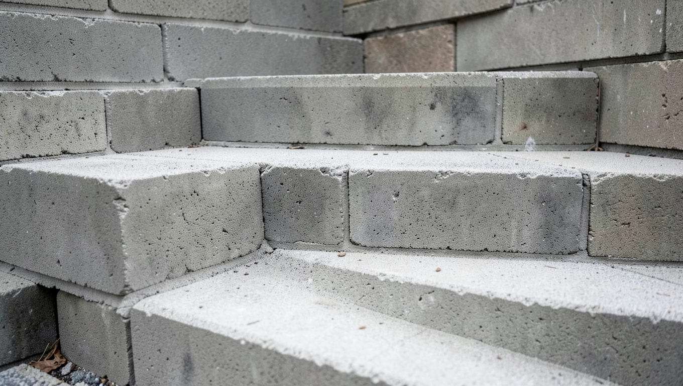 Schody z bloczków betonowych
