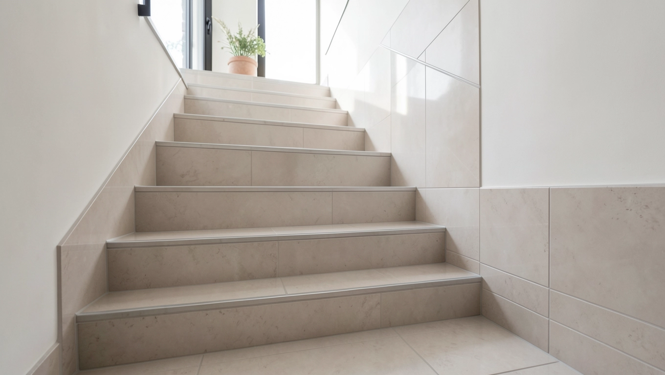 Schody z płytek w domu