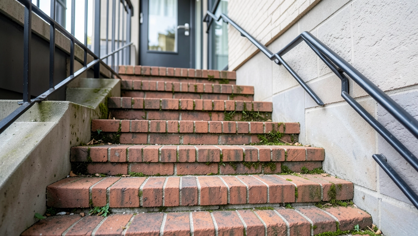 Schody zewnętrzne z cegły