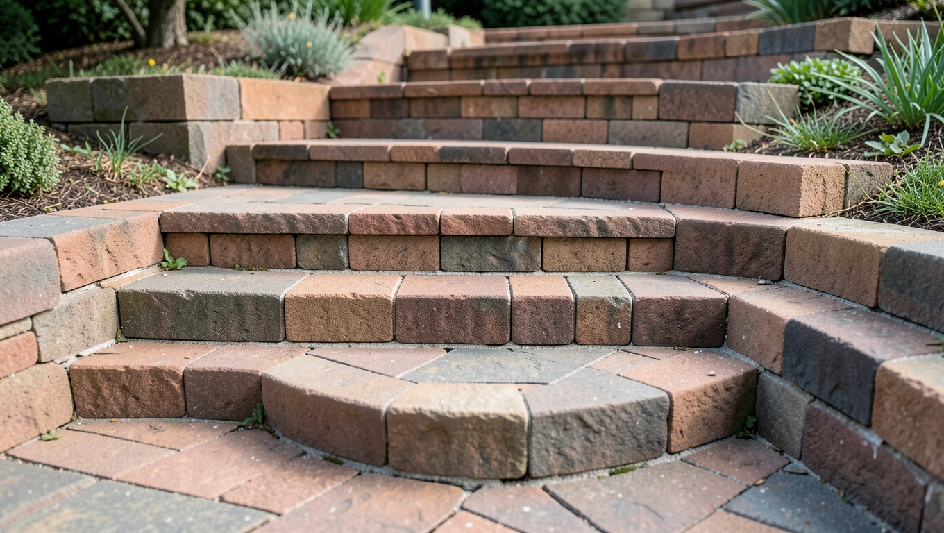 schody zewnętrzne z kostki brukowejgaleria zdjęć