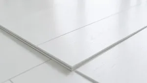 Białe panele podłogowe laminowane