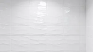 Białe płytki 3D do łazienki