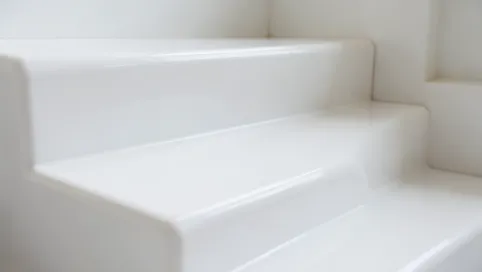 Białe schody z żywicy cena