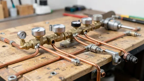 budowa rozdzielacza do ogrzewania podłogowego