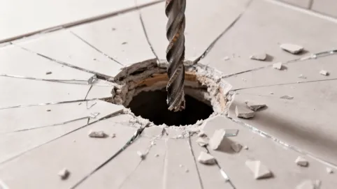 cięcie otworów w gresie