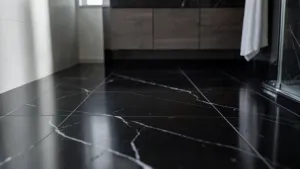 Czarne płytki na podłogę do łazienki