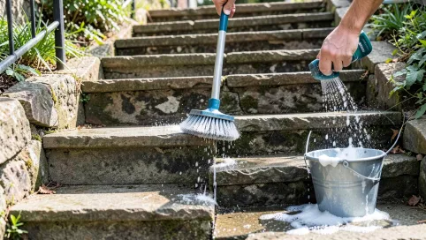 Czym czyścić schody zewnętrzne