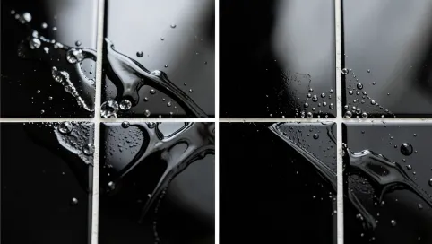 Czym myć czarne kafelki z połyskiem