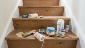 czym pomalować drewniane schody