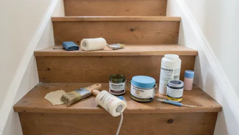 czym pomalować drewniane schody