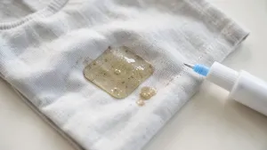 Czym usunąć klej po naklejce z ubrania