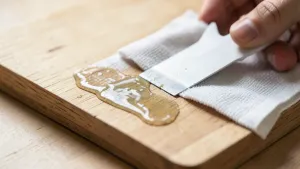 Czym usunąć klej po taśmie z drewna