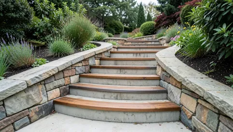 Czym wykończyć schody zewnętrzne półokrągłe