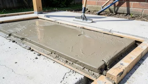 Czym wyrównać posadzkę betonową na zewnątrz