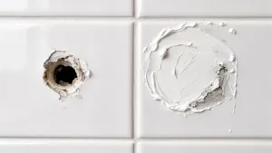 czym zamaskować dziury w kafelkach