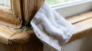 Czym zmyć klej z ramy okna