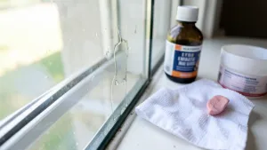 Czym zmyć klej z szyby