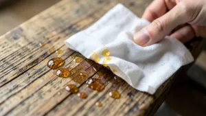 Czym zmyć żywicę z drewna