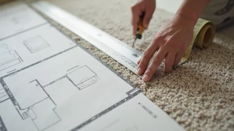 Docinanie wykładziny dywanowej