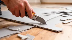 Docinanie wykładziny PCV