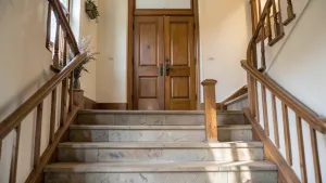 Drzwi na schodach w domu