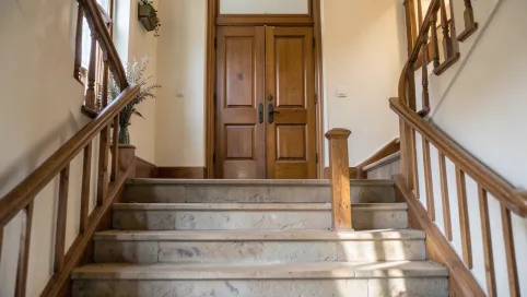 Drzwi na schodach w domu