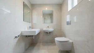 Duże płytki do małej łazienki