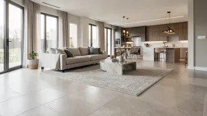 Duże płytki do salonu