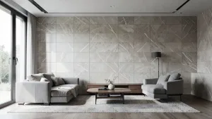 Duże płytki na ścianę do salonu