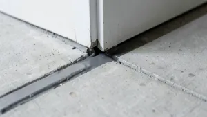 Dylatacja posadzki w drzwiach