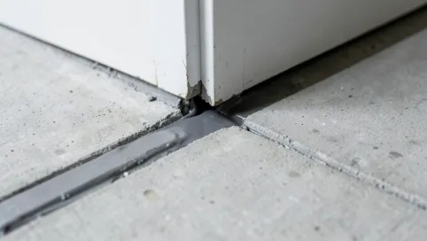 Dylatacja posadzki w drzwiach