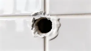 dziura w kafelce jak zamaskować