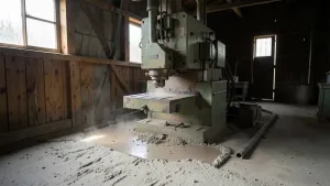 Frezowanie posadzki w oborze