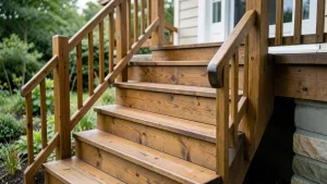 Gotowe schody drewniane na taras