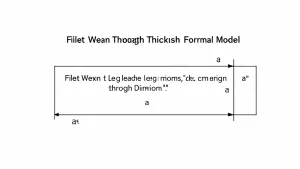 Grubość spoiny pachwinowej wzór