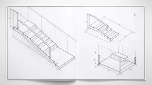 Jak rozrysować schody ze spocznikiem