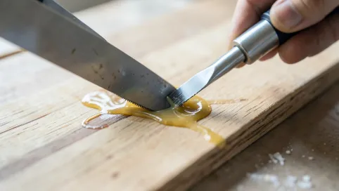 Jak usunąć klej na gorąco z drewna